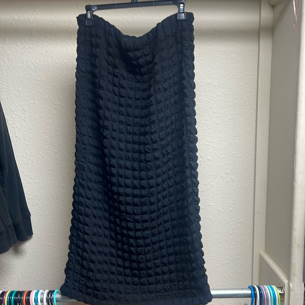 Antonio Melani Black Chantal smocked knit bubble skirt